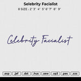 Celebrity facialist Embroidery