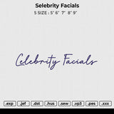 celebrity facials Embroidery