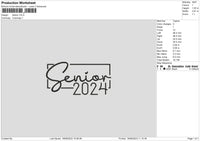 Senior Embroidery File 6 sizes