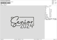 Senior Embroidery File 6 sizes