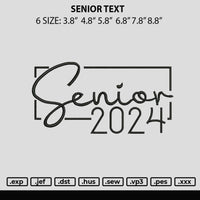 Senior Embroidery File 6 sizes