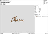 Shauu Text Embroidery File 6 sizes