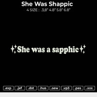 She Was Shappic Embroidery