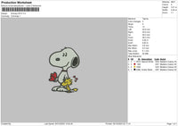 Snoopy 0412 Embroidery File 6 sizes