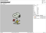 Snoopy 0412 Embroidery File 6 sizes