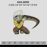 Soul Eater v2 Embroidery File 6 sizes