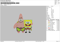 Spongepatrick Embroidery File 6 sizes