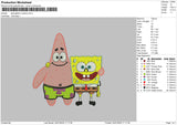 Spongepatrick Embroidery File 6 sizes