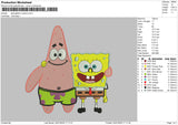 Spongepatrick Embroidery File 6 sizes