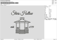 Stars Hollow Embroidery File 6 sizes