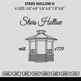 Stars Hollow Embroidery File 6 sizes