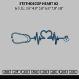 Stethoscop Heart 02 Embroidery File 6 sizes