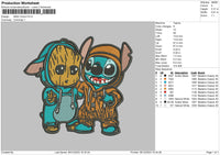 Stitch Groot Embroidery File 6 sizes