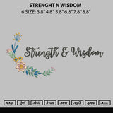 Strenght n Wisdom Embroidery File 6 sizes