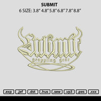 Submit Embroidery File 6 sizes