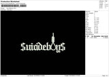 Suicideboys Text Embroidery File 6 sizes