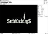 Suicideboys Text Embroidery File 6 sizes