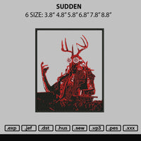 Sudden Embroidery File 6 sizes