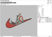 Swoosh Gow Embroidery File 6 sizes