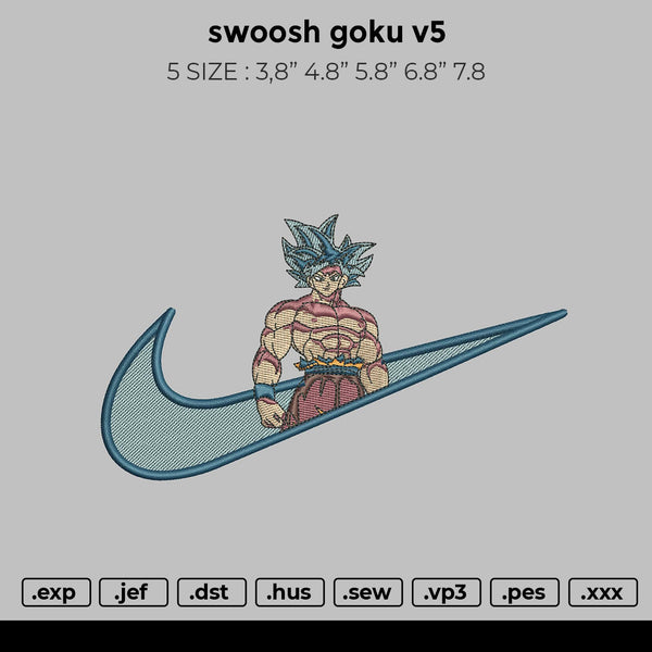 swoosh goku v5 Embroidery