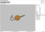 Swoosh United Embroidery File 6 sizes