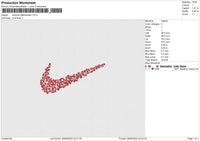 swoosh math Embroidery