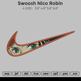 Swoosh Nico Robin Embroidery