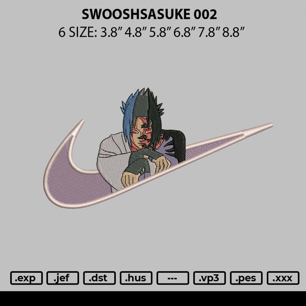 Swooshsasuke 002 Embroidery File 6 sizes