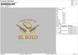 Taqueria Embroidery File 6 sizes