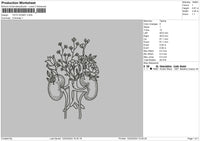 Kidney Embroidery File 6 sizes