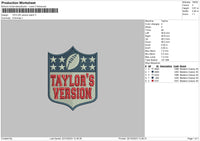 Taylor Patch Ver Embroidery File 6 sizes