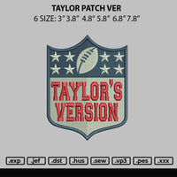 Taylor Patch Ver Embroidery File 6 sizes