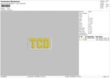 Tcd Embroidery File 6 sizes