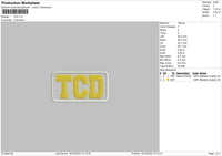 Tcd Embroidery File 6 sizes