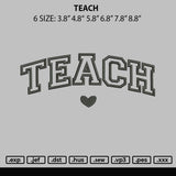 Teach Embroider File 6 sizes