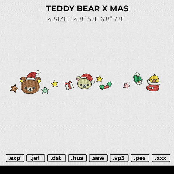 TEDDY BEAR X MAS Embroidery