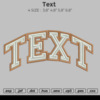 Text Embroidery