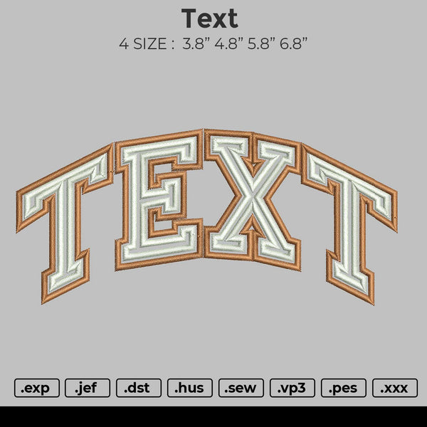 Text Embroidery