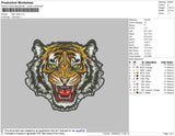 Tiger Head Embroidery