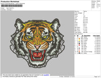 Tiger Head Embroidery