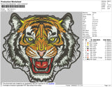 Tiger Head Embroidery