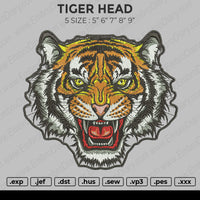 Tiger Head Embroidery