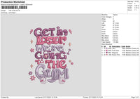 The Gym Embroidery File 6 sizes