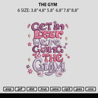 The Gym Embroidery File 6 sizes