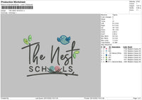 The Nest Embroidery File 6 sizes