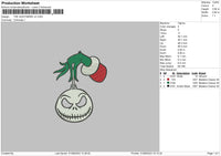 The Nightmare V2 Embroidery File 6 sizes