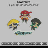 Rowoyruff Embroidery File 6 sizes