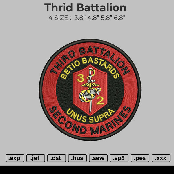 Thrid Battalion Embroidery