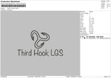 Hook Text Embroidery File 6 sizes