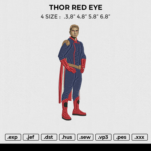 THOR RED EYE Embroidery